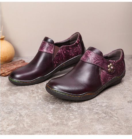 Vintage Genuine Leather Comfy Flat Shoes