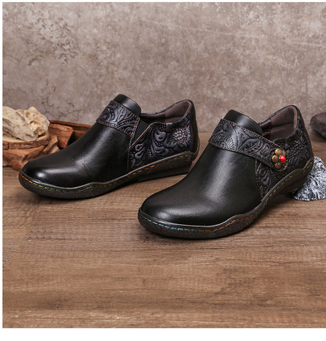 Vintage Genuine Leather Comfy Flat Shoes