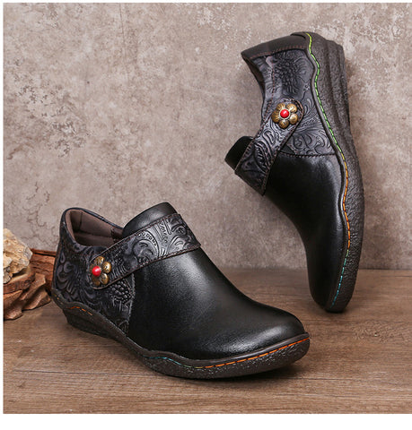 Vintage Genuine Leather Comfy Flat Shoes