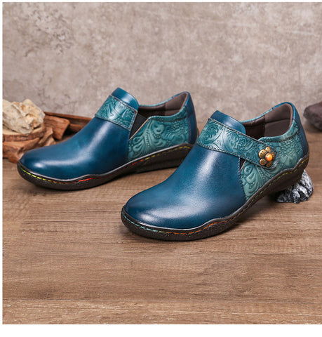 Vintage Genuine Leather Comfy Flat Shoes