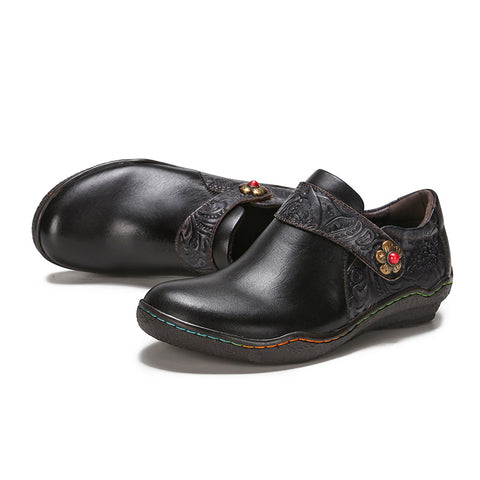 Vintage Genuine Leather Comfy Flat Shoes