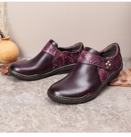 Vintage Genuine Leather Comfy Flat Shoes