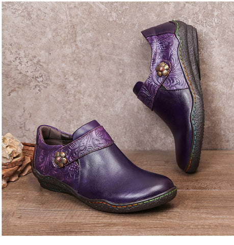 Vintage Genuine Leather Comfy Flat Shoes