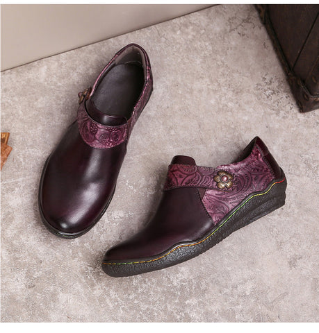 Vintage Genuine Leather Comfy Flat Shoes