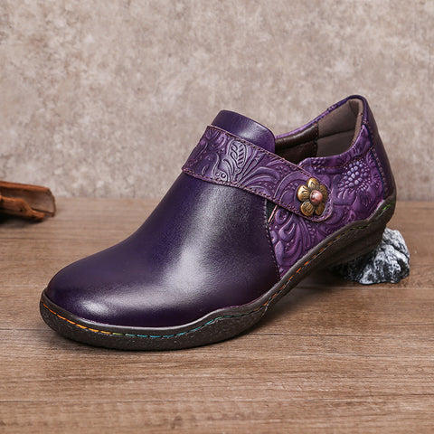 Vintage Genuine Leather Comfy Flat Shoes