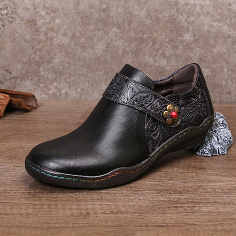 Vintage Genuine Leather Comfy Flat Shoes