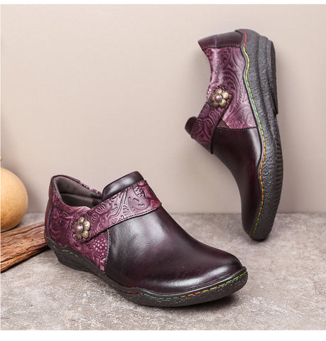 Vintage Genuine Leather Comfy Flat Shoes
