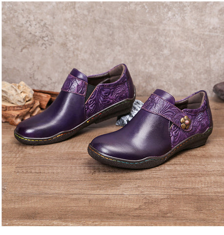Vintage Genuine Leather Comfy Flat Shoes