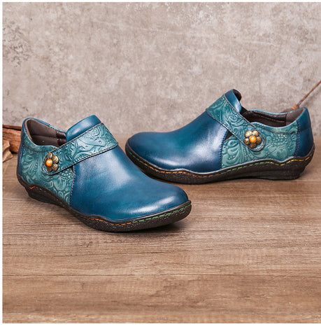 Vintage Genuine Leather Comfy Flat Shoes