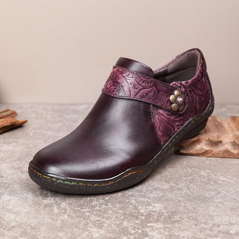 Vintage Genuine Leather Comfy Flat Shoes
