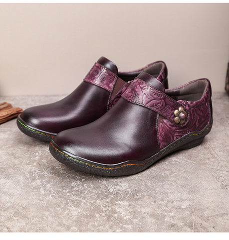 Vintage Genuine Leather Comfy Flat Shoes