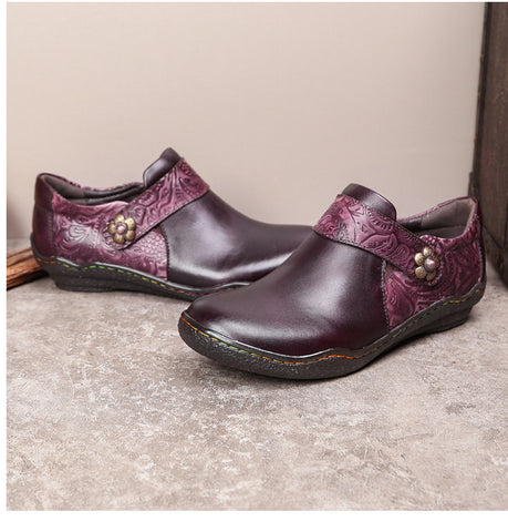 Vintage Genuine Leather Comfy Flat Shoes