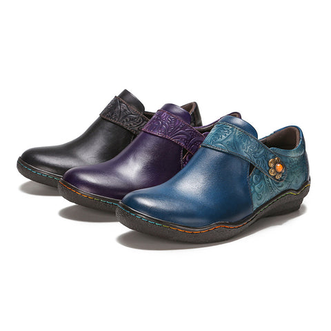 Vintage Genuine Leather Comfy Flat Shoes
