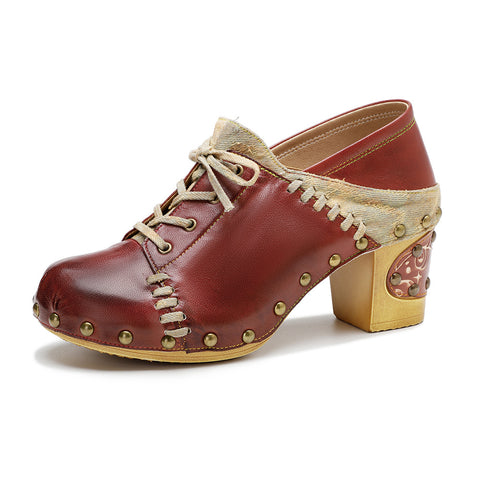 Vintage Handmade Round Toe Pumps