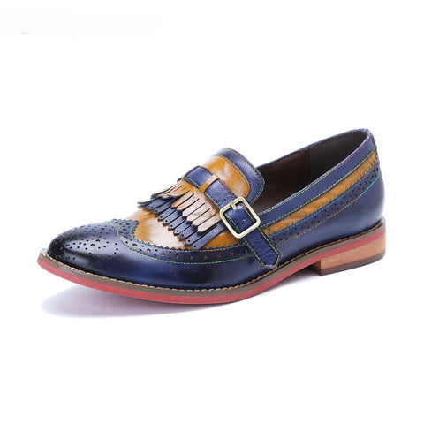 Tassel Mixed Colors Slip-On Flat Shoes