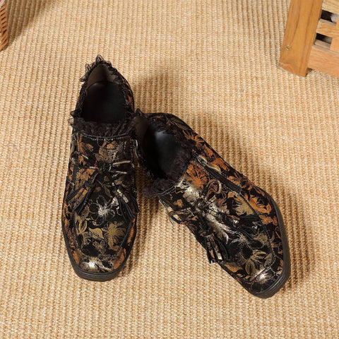 QueenBoho Genuine Leather Handmade Pumps