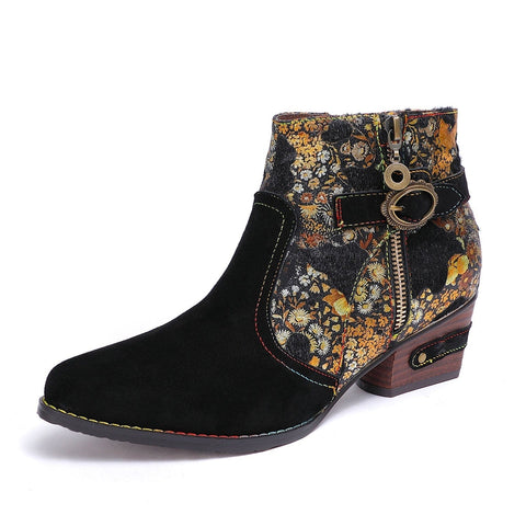 Vintage Handmade Soft Ankle Boots
