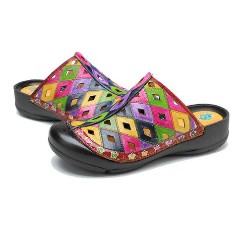 Vintage Handmade Printed Colorful Sandals