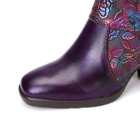 Retro Printed Hand-made Boots