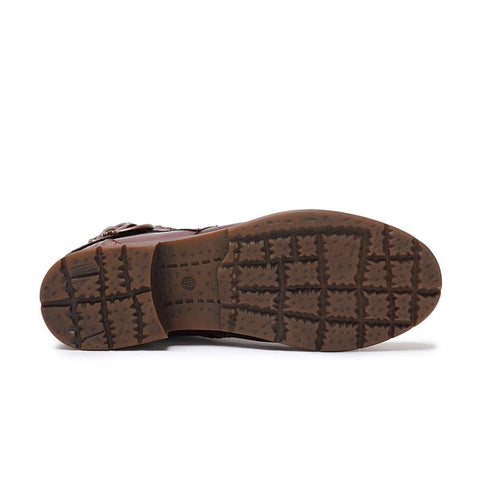 Retro Painted Vachette Clasp Flat Shoes