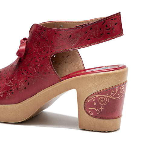 Vintage Handmade Fish Mouth Hollow Sandals