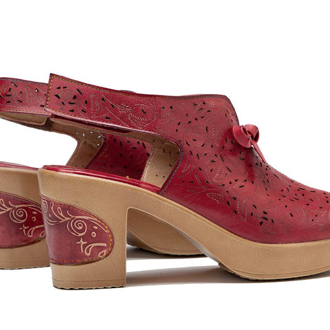 Vintage Handmade Fish Mouth Hollow Sandals