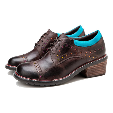 Vintage Handmade Leather Fashion Retro Shoes