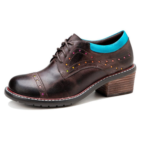 Vintage Handmade Leather Fashion Retro Shoes