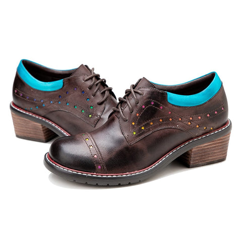 Vintage Handmade Leather Fashion Retro Shoes
