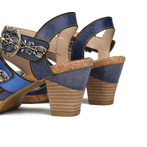 Vintage Genuine Leather Creative Style Sandals