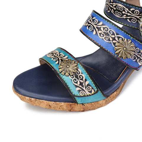 Vintage Genuine Leather Creative Style Sandals