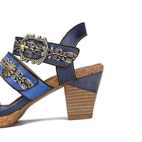 Vintage Genuine Leather Creative Style Sandals