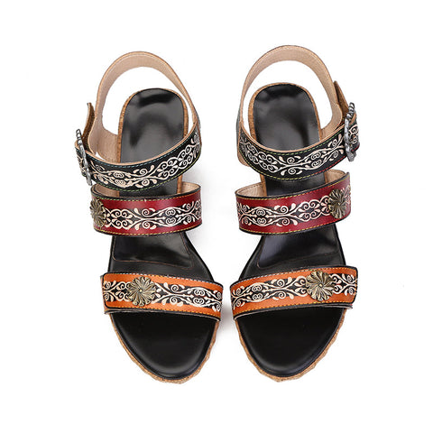 Vintage Genuine Leather Creative Style Sandals