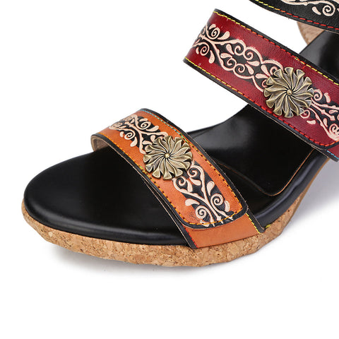 Vintage Genuine Leather Creative Style Sandals