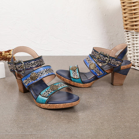 Vintage Genuine Leather Creative Style Sandals