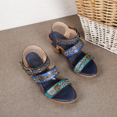 Vintage Genuine Leather Creative Style Sandals
