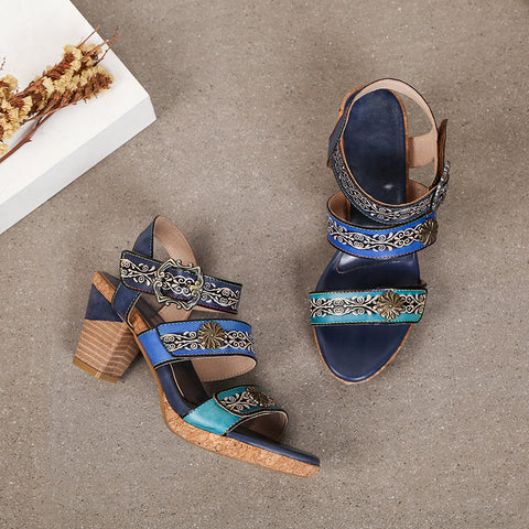 Vintage Genuine Leather Creative Style Sandals