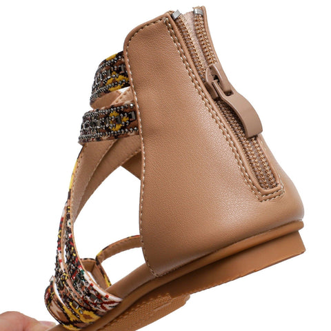 QueenBoho Ethnic Boho Flat Sandals