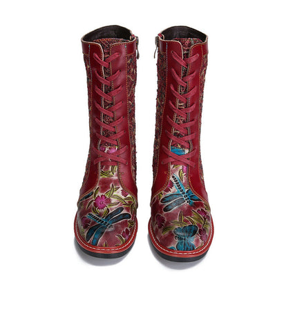 Handmade Leather Embroidered Comfy Boots
