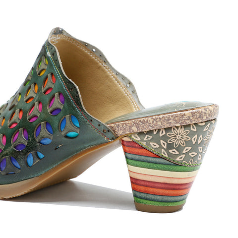 Retro Colorful Hollow and Comfortable Sandals