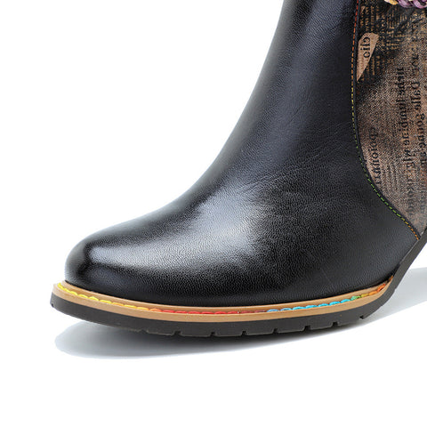 Retro Handmade Sexy Buckle Ankle Boots