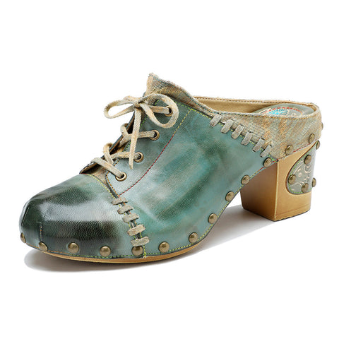 Vintage Handmade Round Toe Sandals