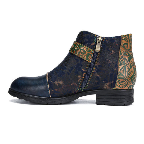 Handmade Sexy Buckle Ankle Boots