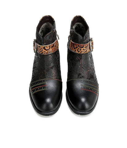 Handmade Sexy Buckle Ankle Boots