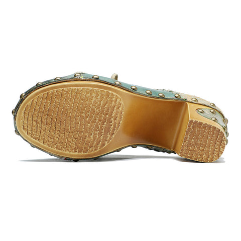 Vintage Handmade Round Toe Sandals