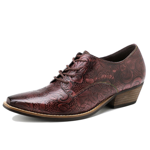 QueenBoho Brock Hand-printed Leather Shoes