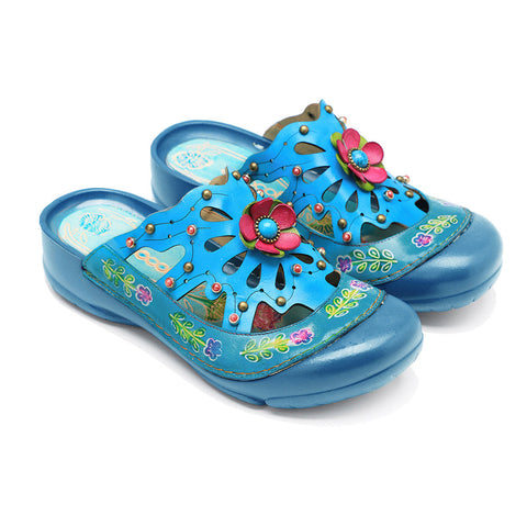 Vintage Printed Flowers Pattern Sandals