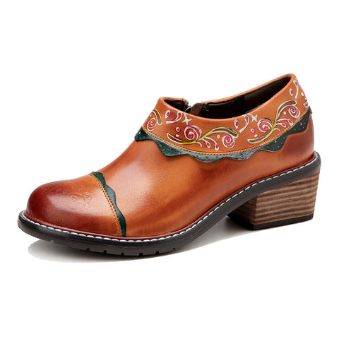Vintage Handmade Leather Fashion Flat Shoes