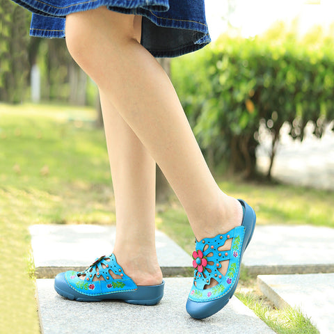 Vintage Printed Flowers Pattern Sandals