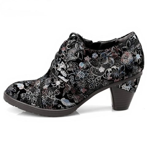 Retro Handmade Leather Exquisite Pumps